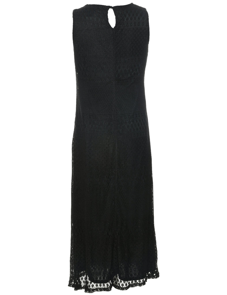 Lace Black Evening Dress - M