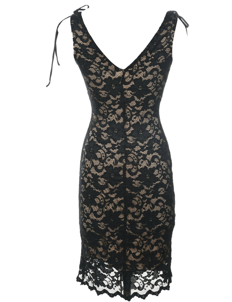 Lace Black Evening Dress - XS