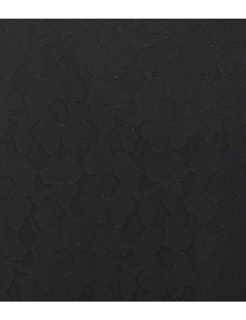 Lace Black Evening Dress - S