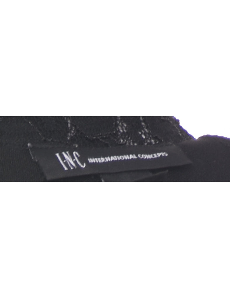 Lace Black Evening Dress - S