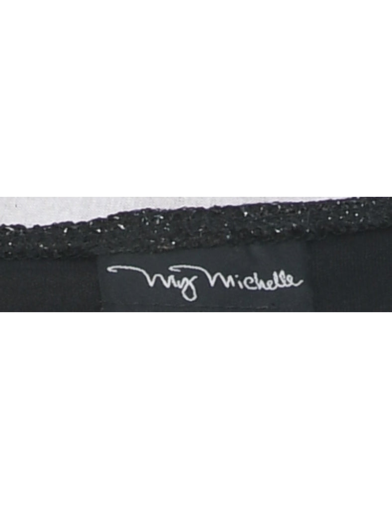 Lace Black Evening Dress - S