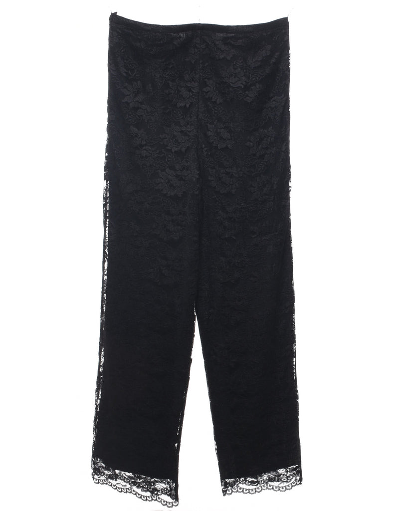 Lace Black Trousers - W32 L30