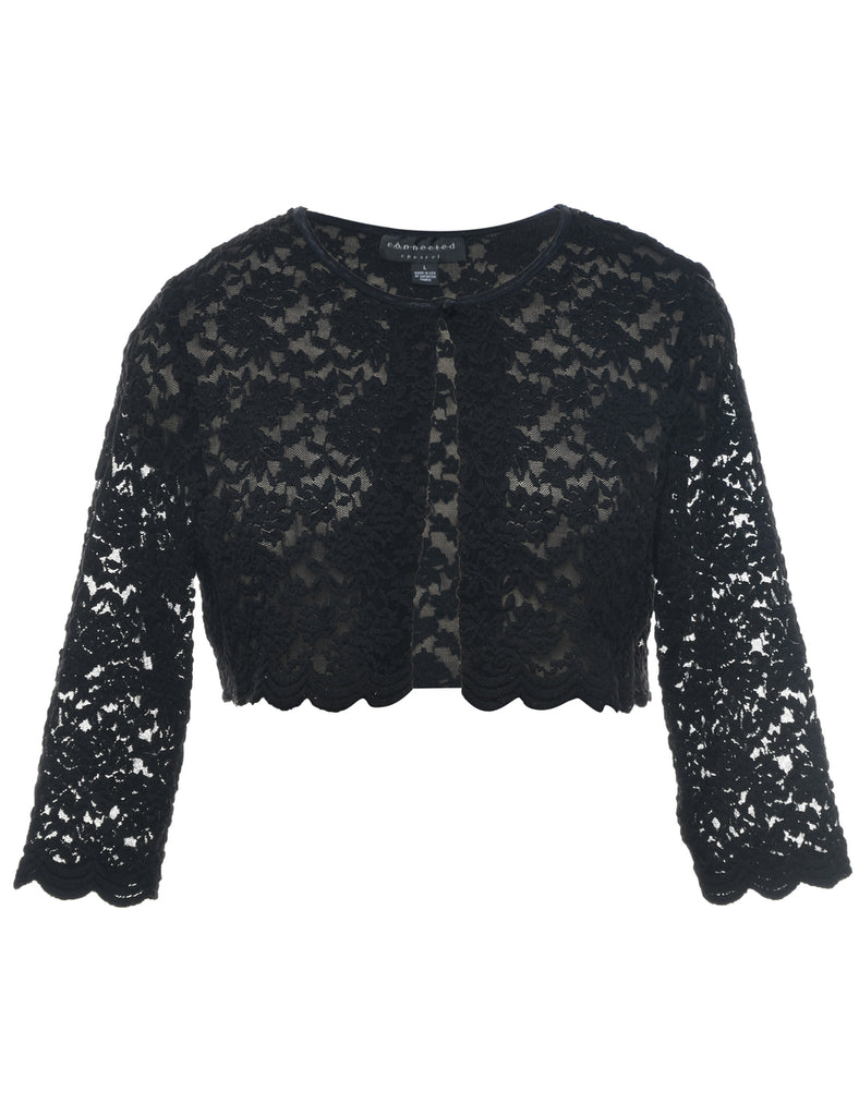 Lace Floral Pattern Jacket - L