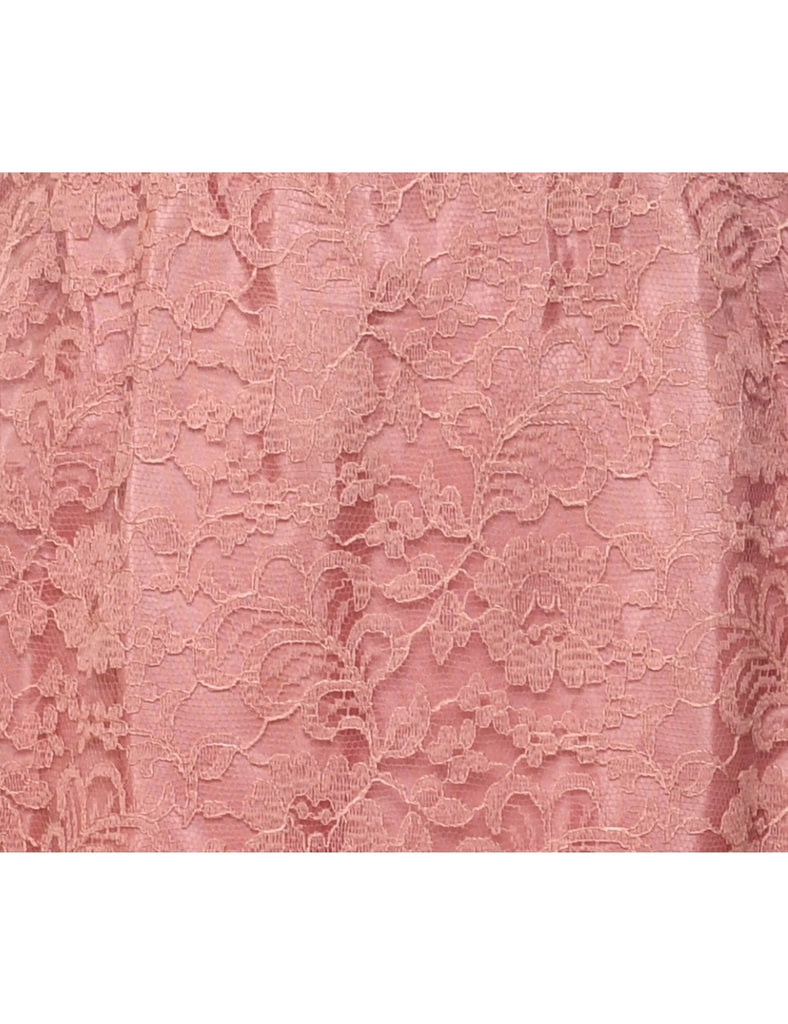 Lace Pale Pink Dress - M