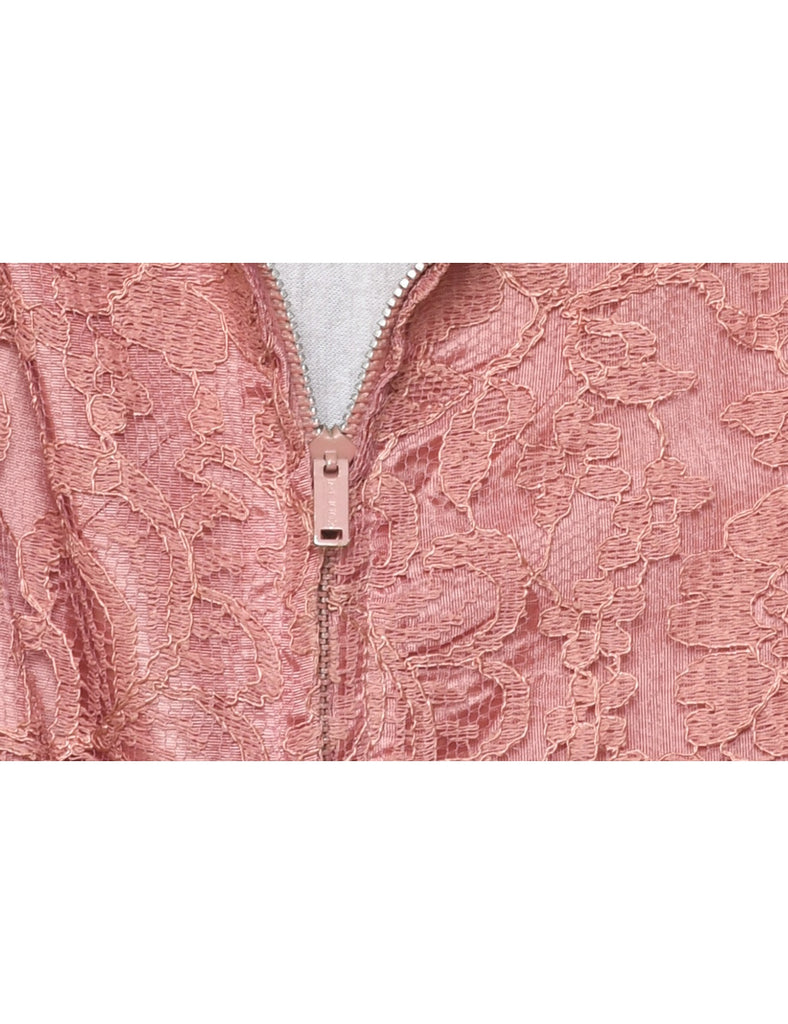 Lace Pale Pink Dress - M