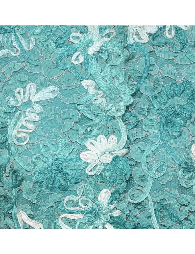 Lace Turquoise Jacket - M