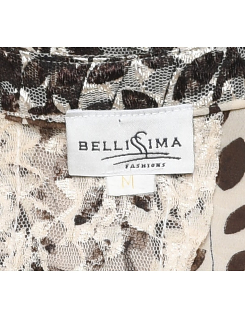 Leafy Print Blouse - M