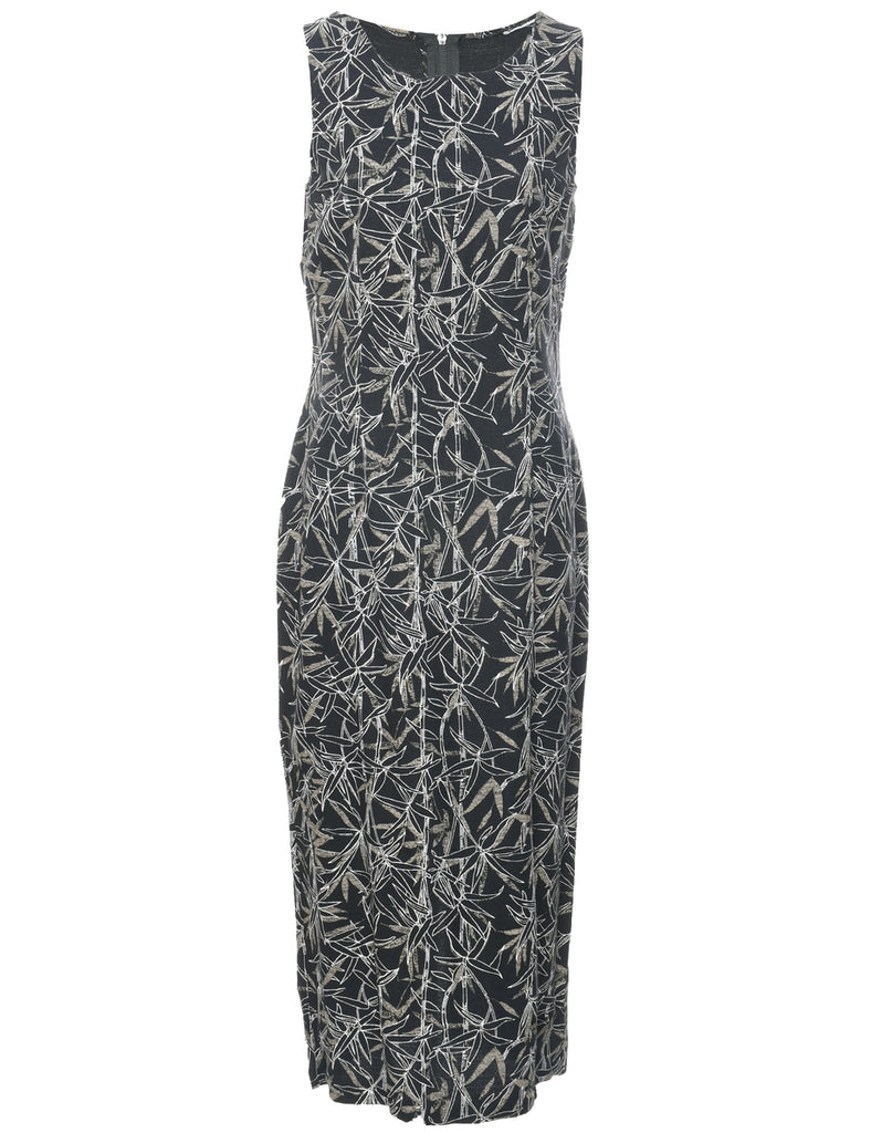 Leafy Print Dress - M