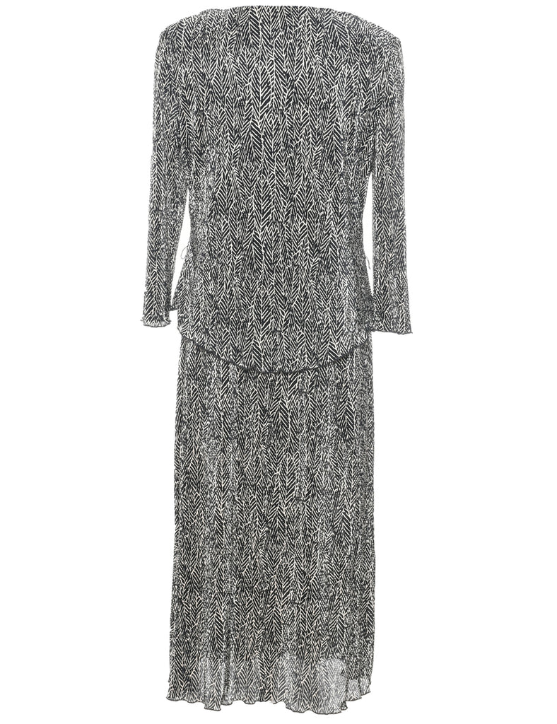 Leafy Print Dress - L