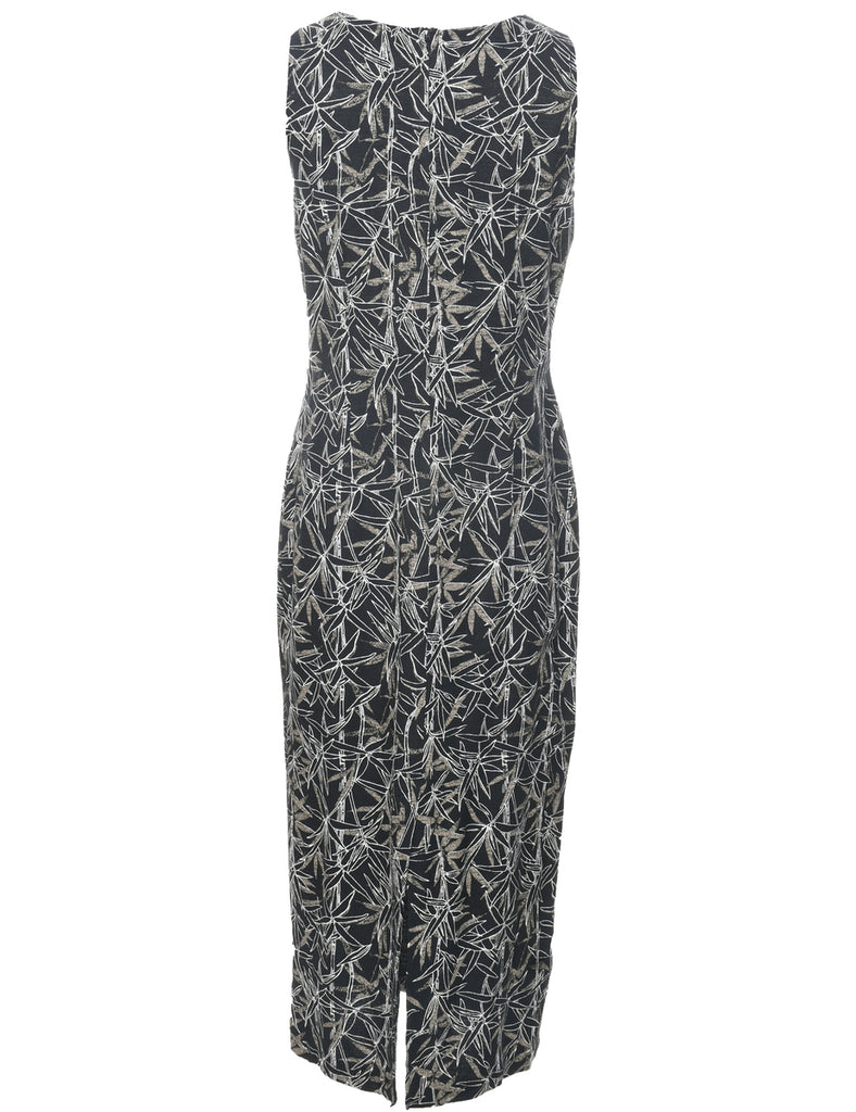 Leafy Print Dress - M