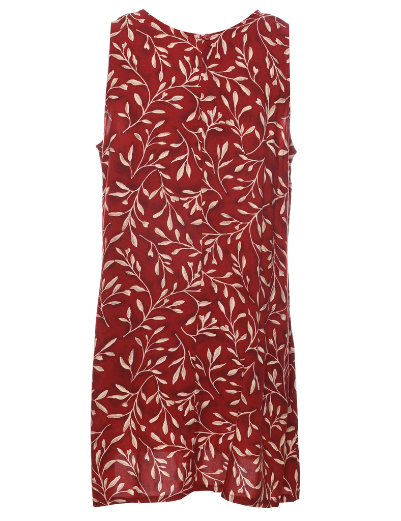 Leafy Print Dress - L
