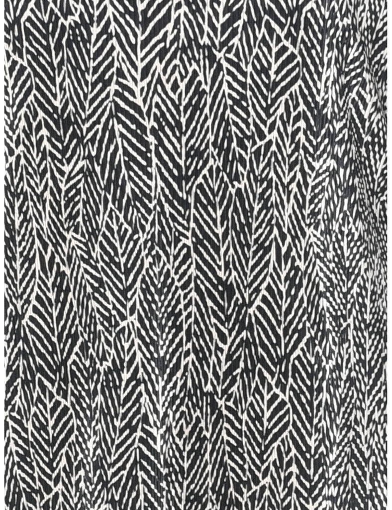 Leafy Print Dress - L