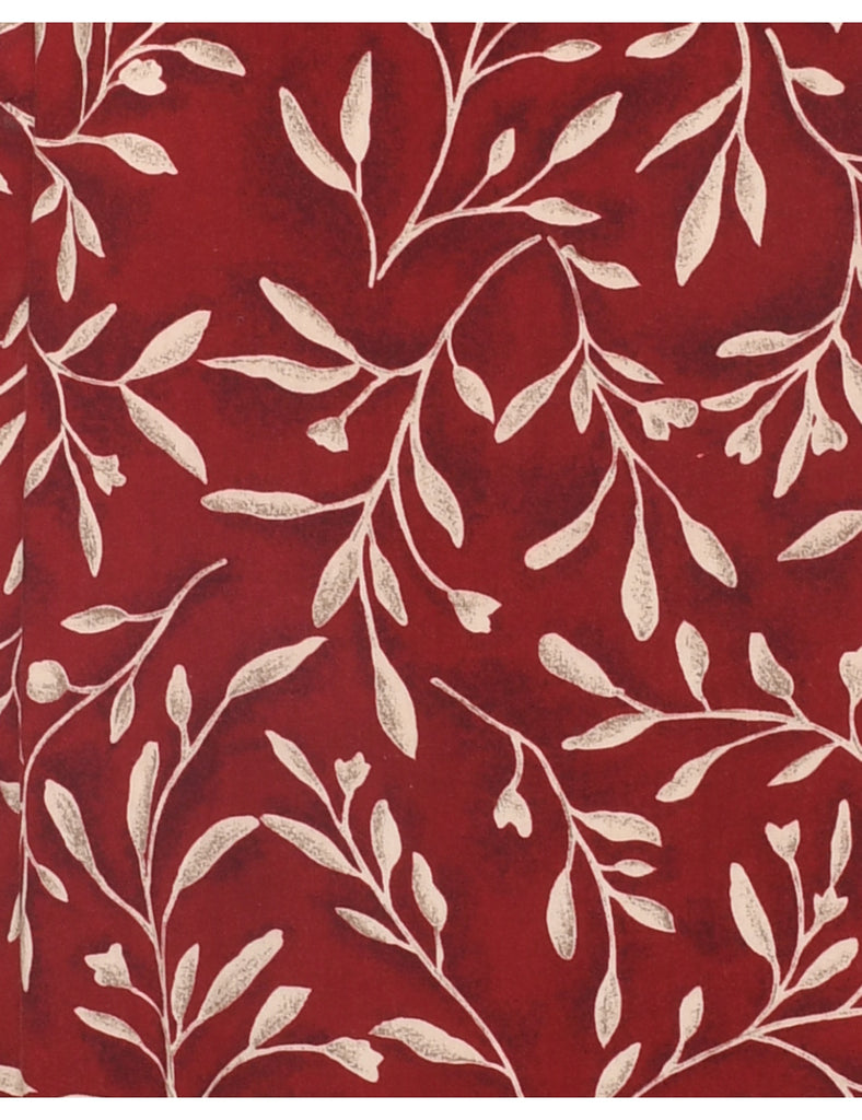 Leafy Print Dress - L