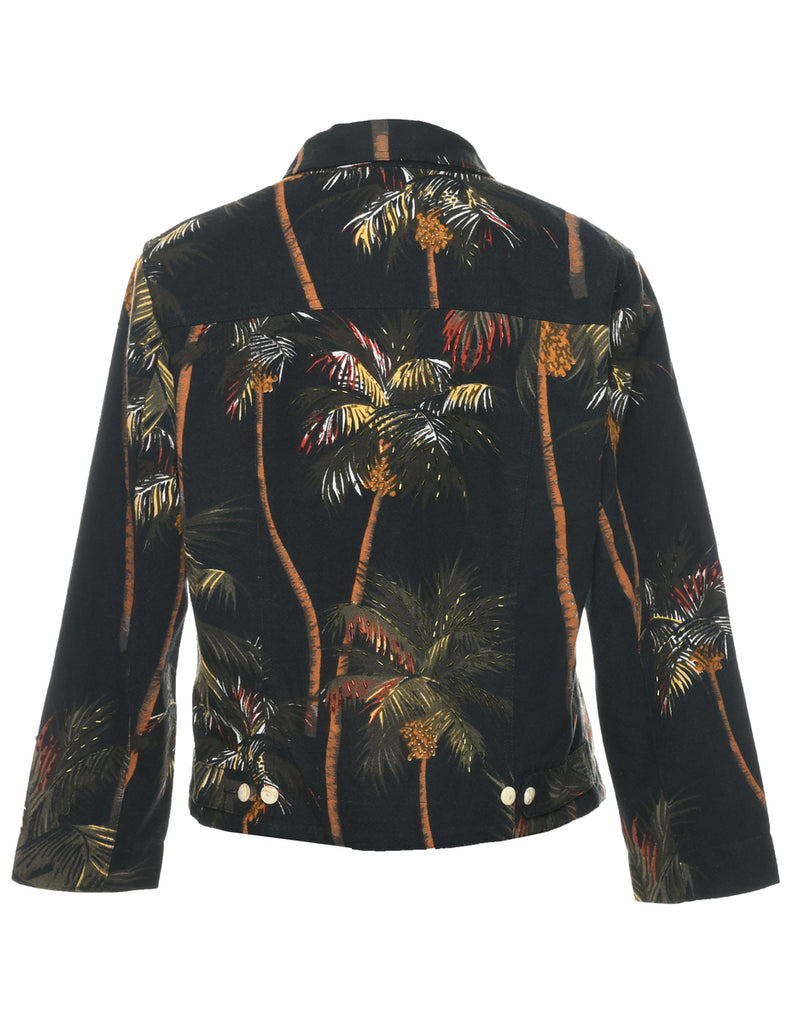Leafy Print Jacket - M