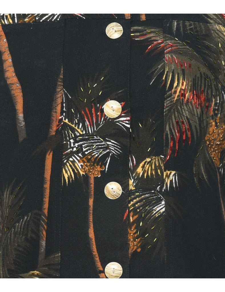 Leafy Print Jacket - M