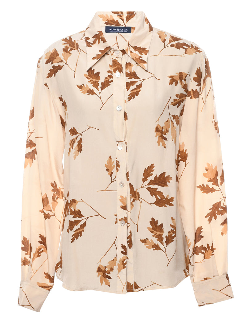 Leafy Print Shirt - M