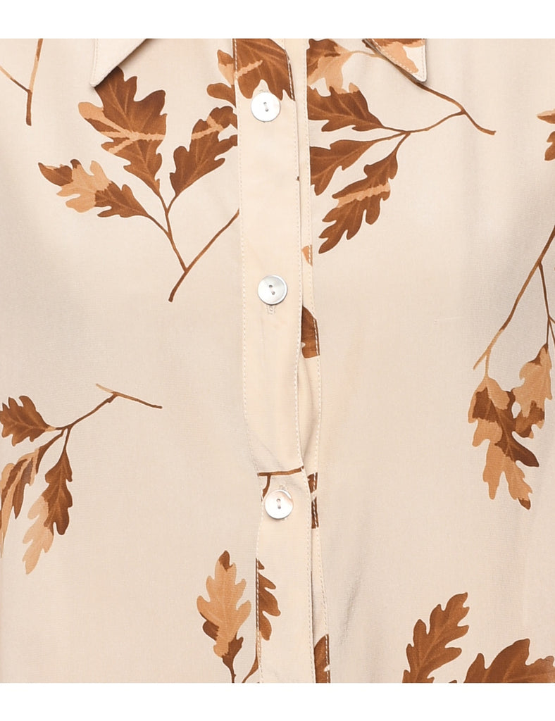Leafy Print Shirt - M