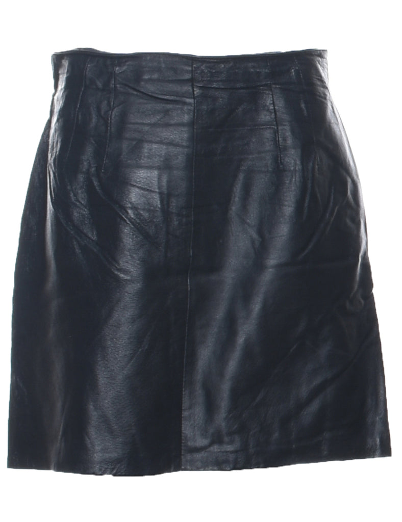 Leather A-line Skirt - M