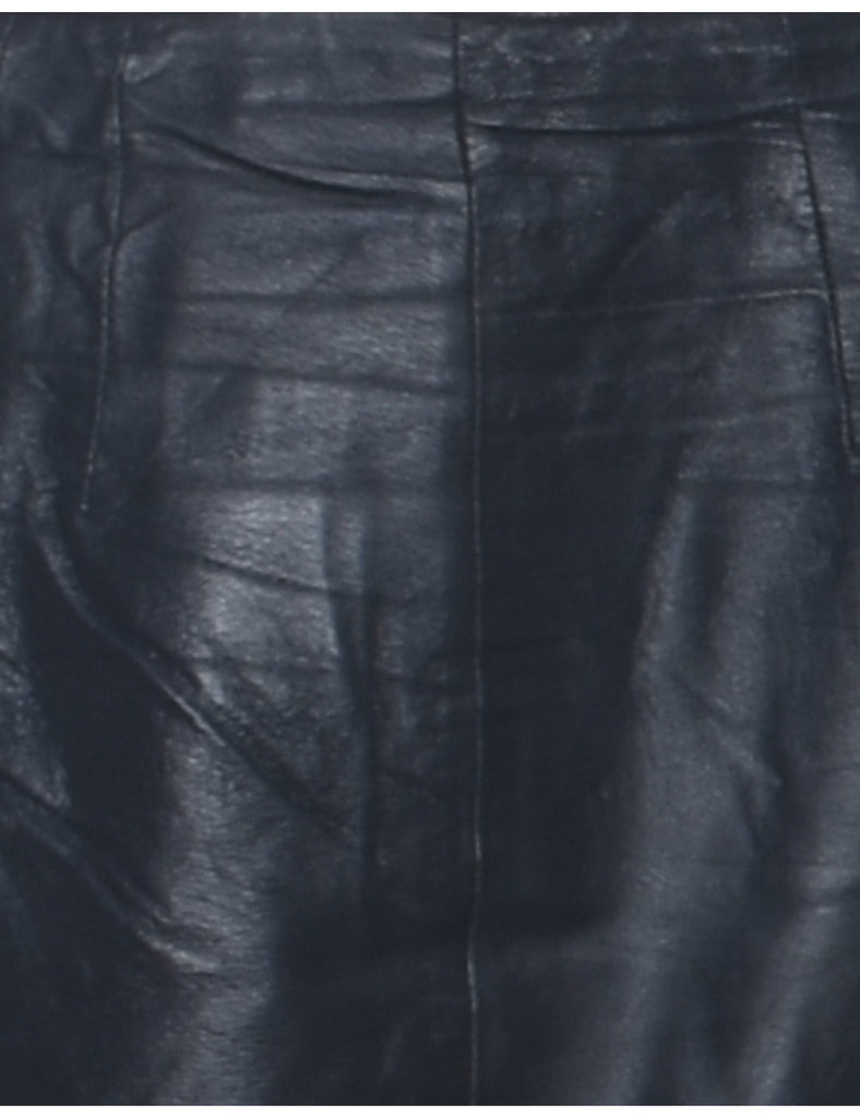 Leather A-line Skirt - M