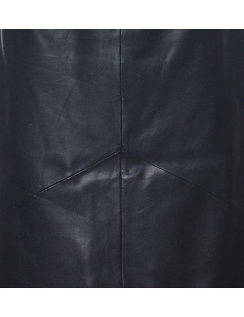 Leather A-line Skirt - S