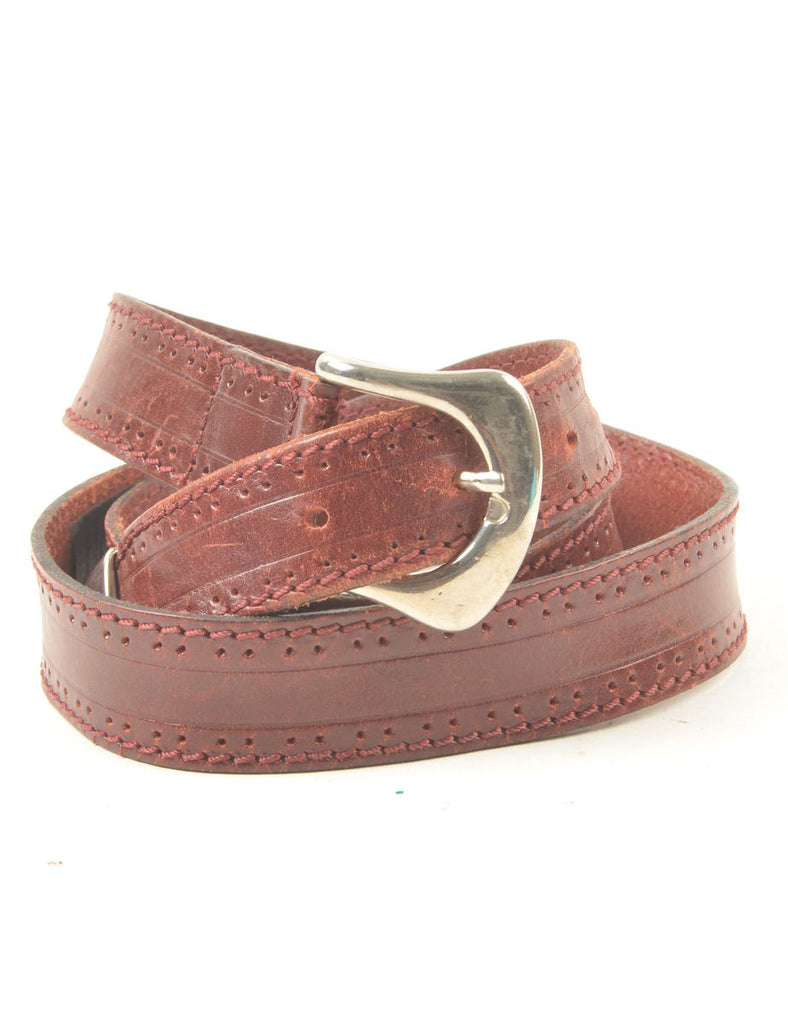 Leather Brown Waist Belt - L