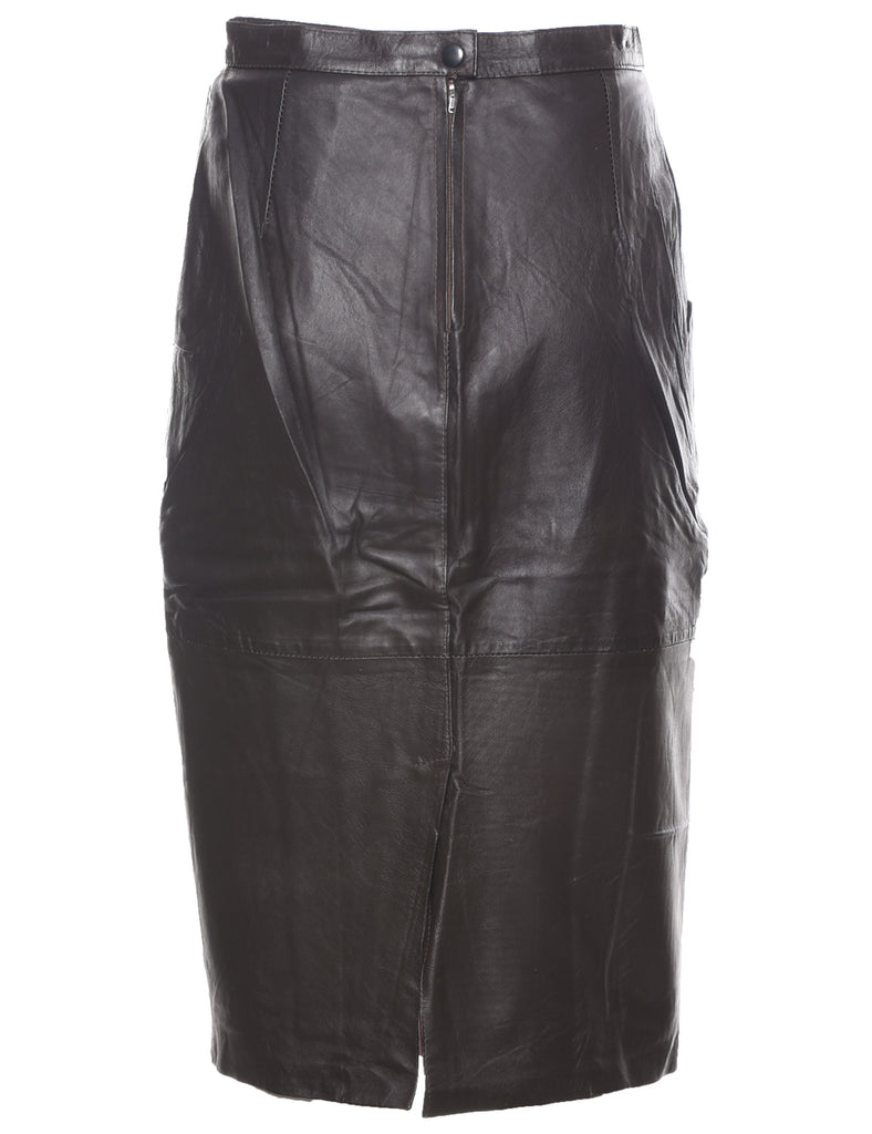 Leather Pencil Skirt - S