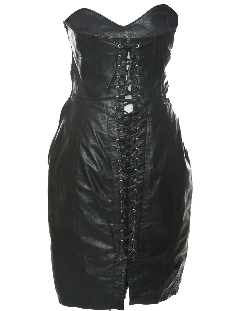 Leather Strapless Dress - XS