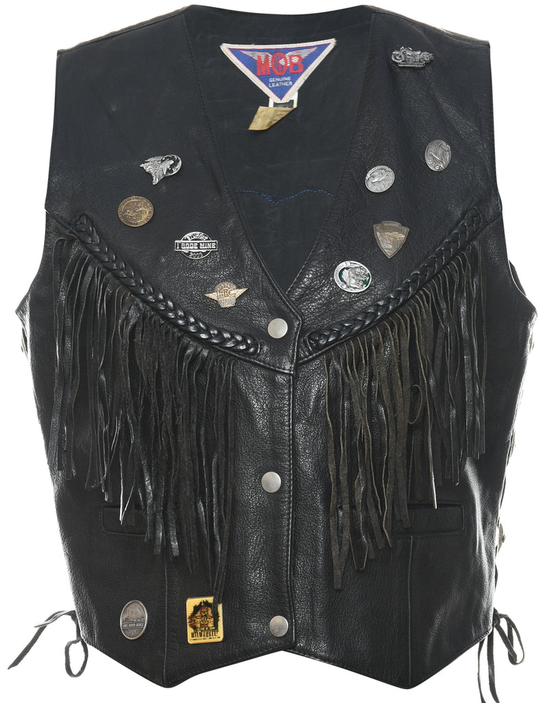 Leather Waistcoat - M