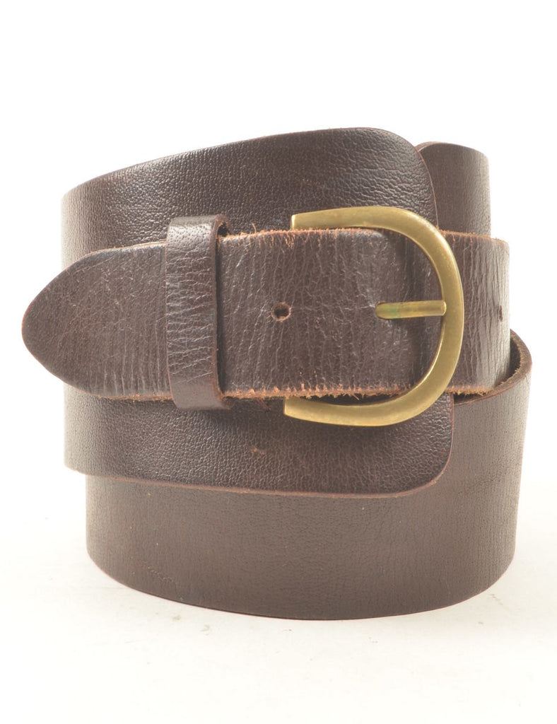 Leather Wide Belt - M