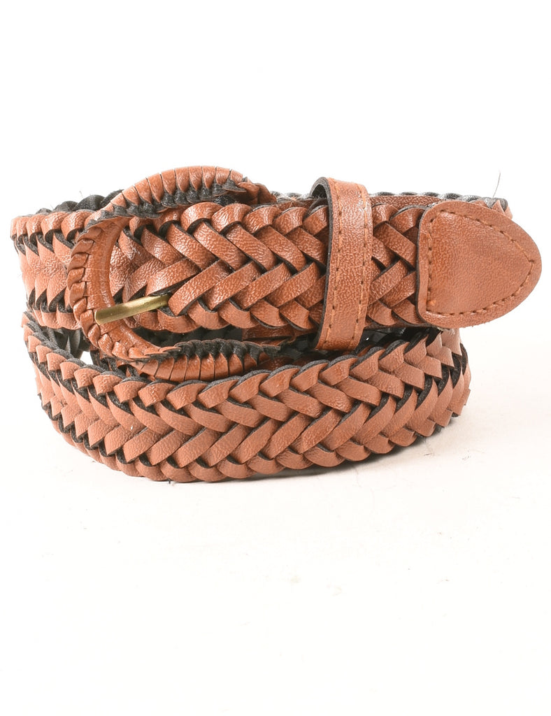 Leather Woven Belt - M