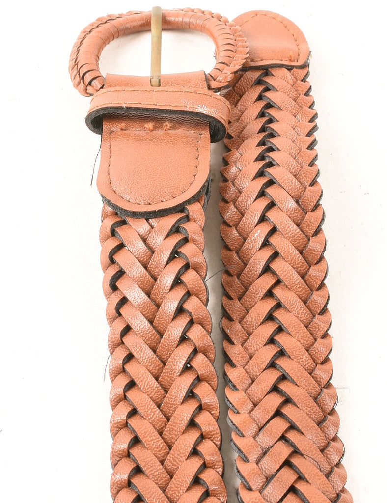 Leather Woven Belt - M