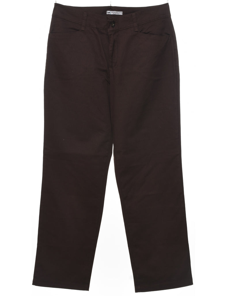 Lee Dark Brown Trousers - W35 L31
