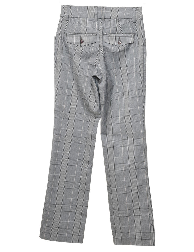 Lee Grey Checked Trousers - W26 L33