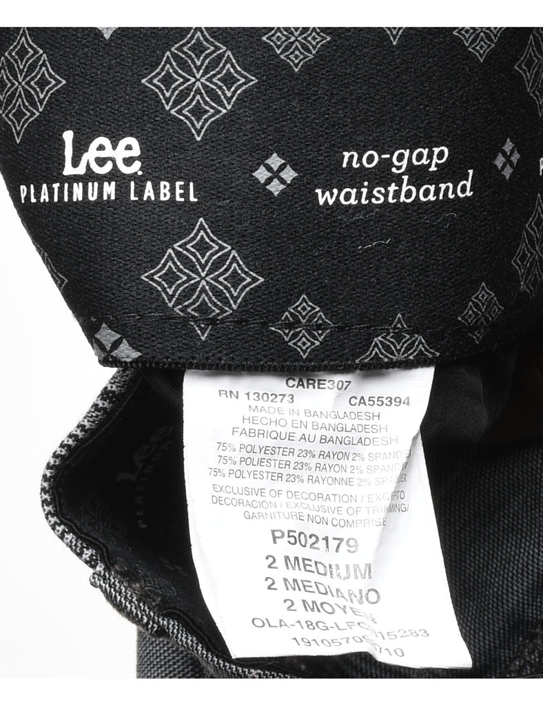 Lee Grey Checked Trousers - W26 L33