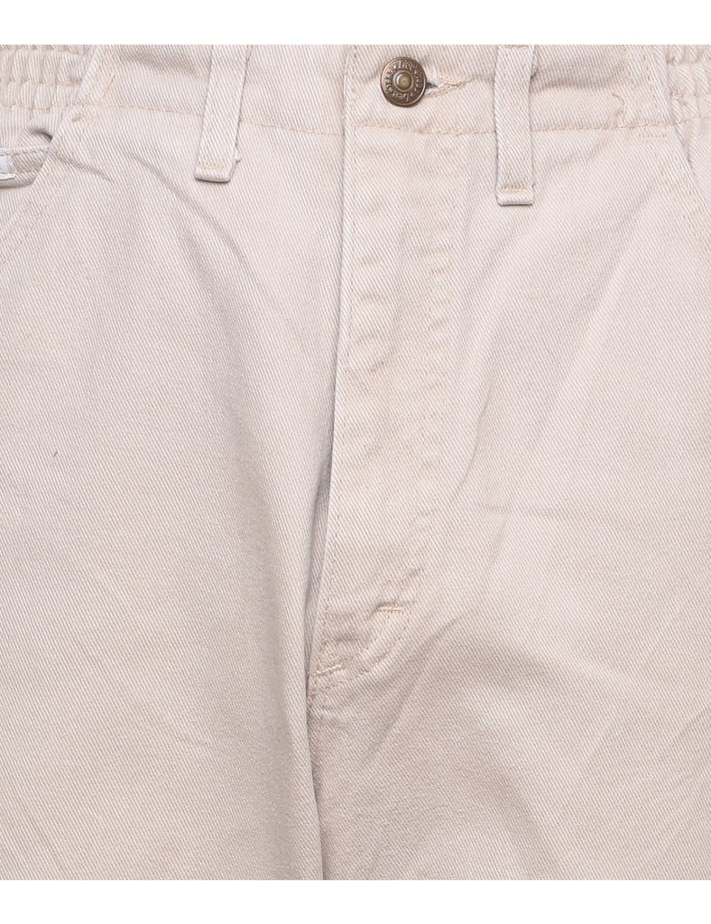 Lee High Waist Beige Casual Denim Trousers - W30 L30