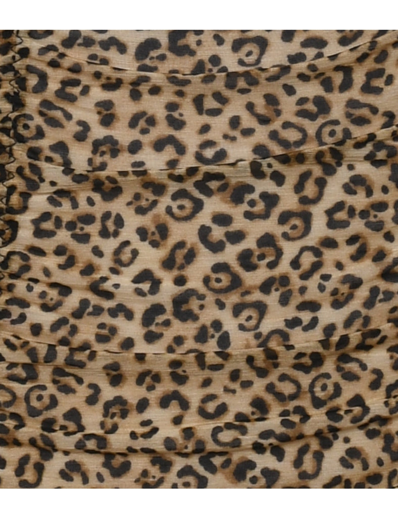 Leopard Pattern Black & Brown Babydoll - S