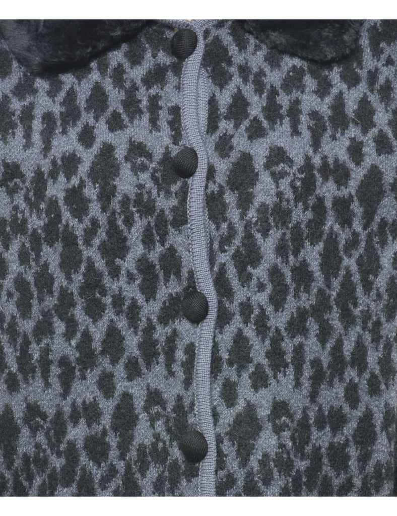 Leopard Pattern Cardigan - M