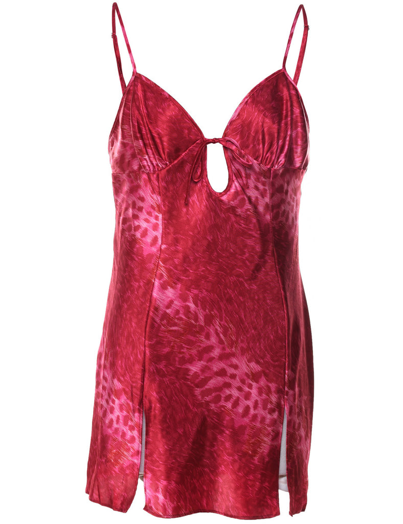 Leopard Pattern Pink 1990s Slip - L