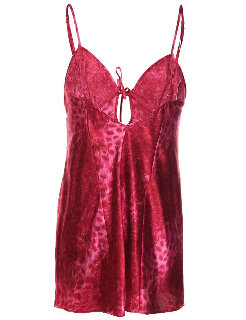 Leopard Pattern Pink 1990s Slip - L