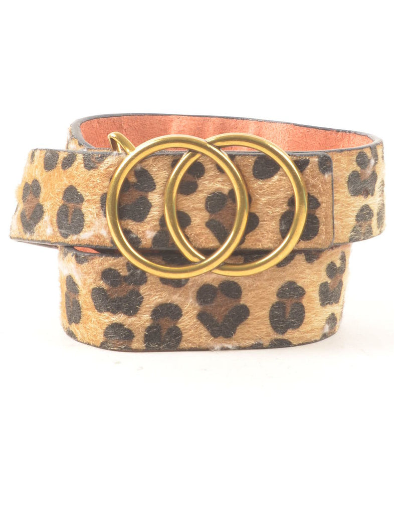 Leopard Print Belt - M