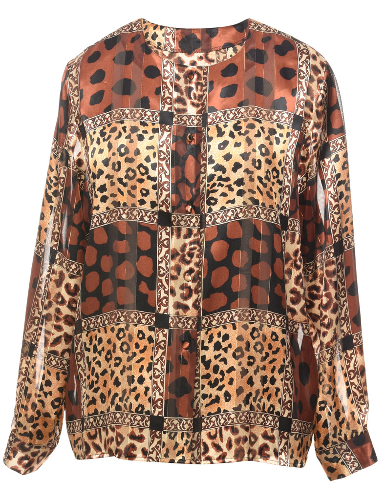 Leopard Print Blouse - XL