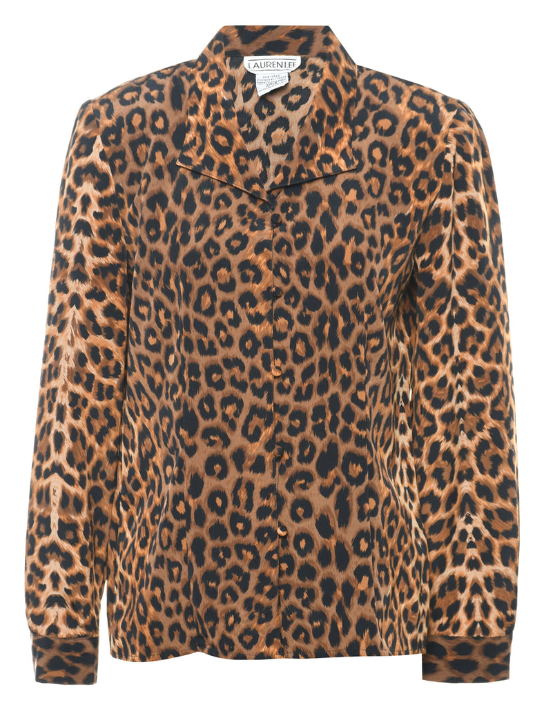 Leopard Print Blouse - M