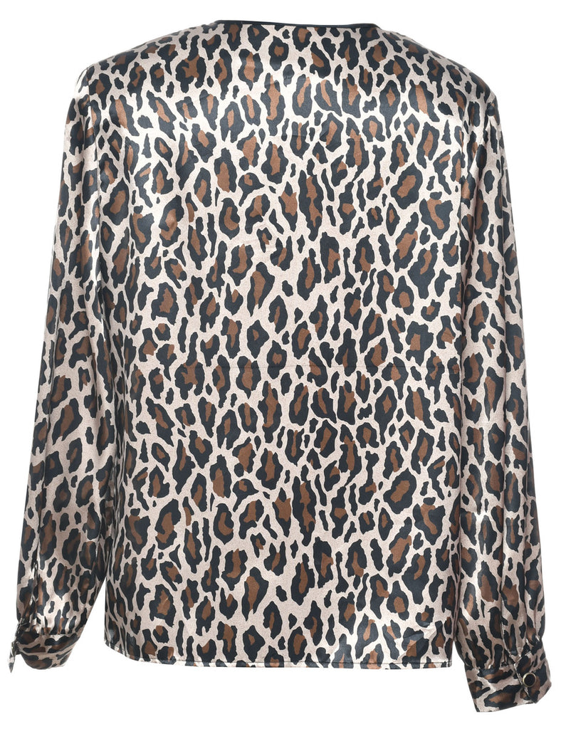 Leopard Print Blouse - L
