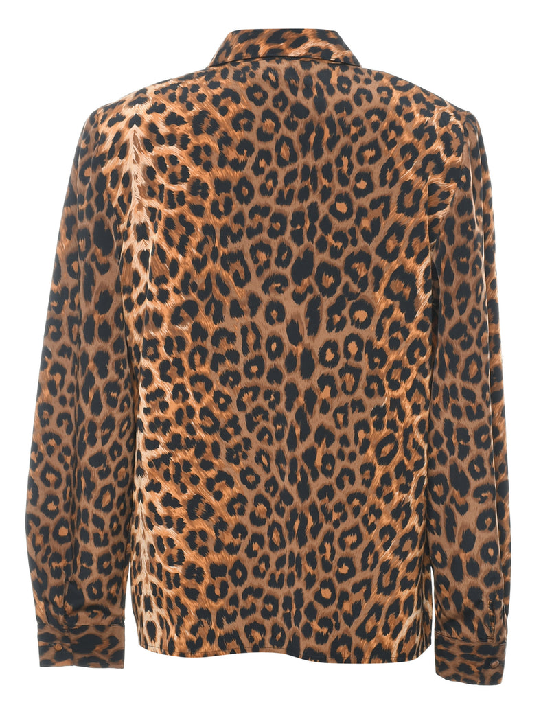 Leopard Print Blouse - M