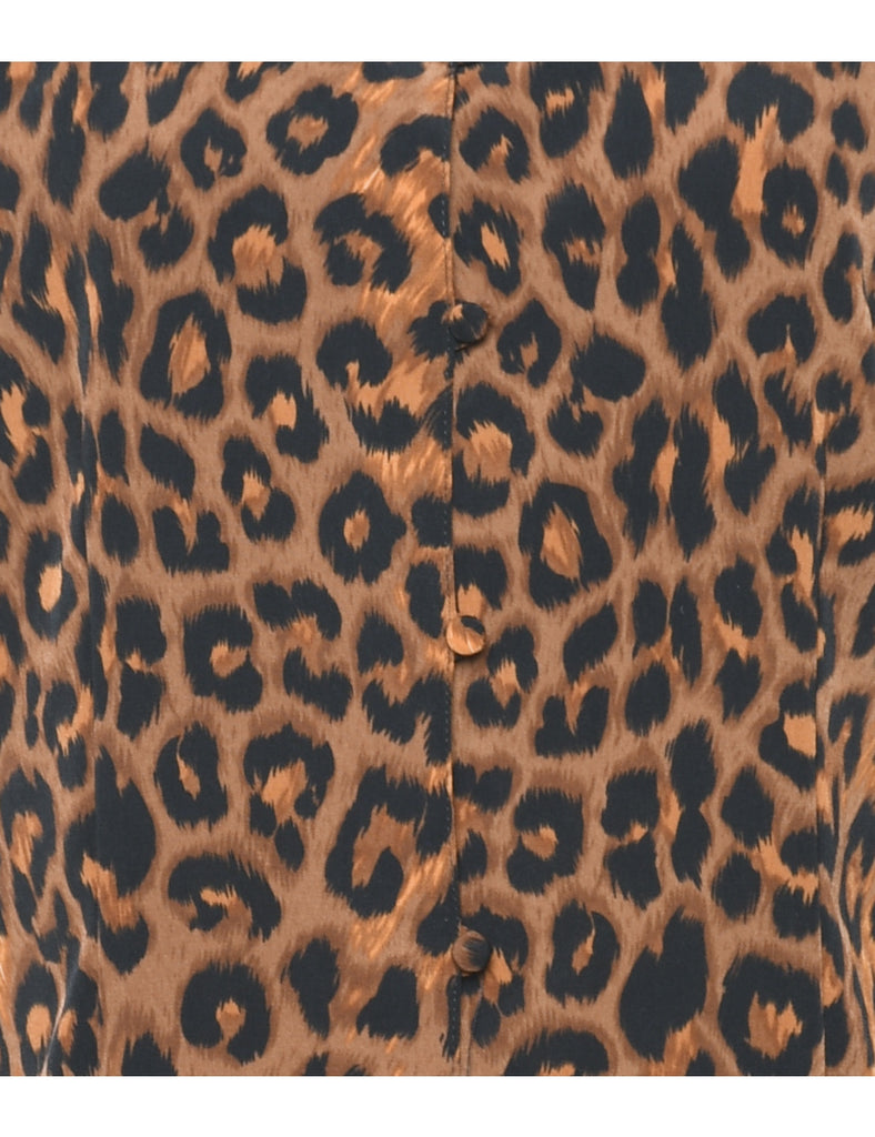 Leopard Print Blouse - M