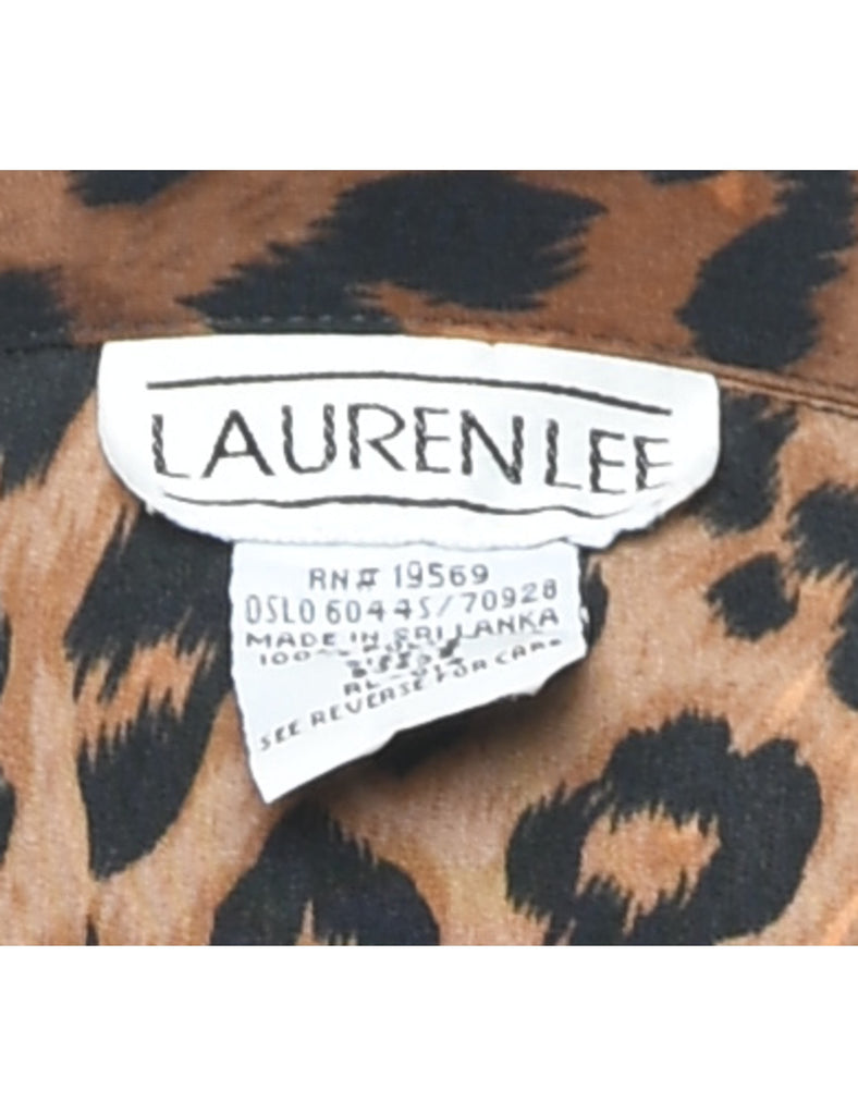 Leopard Print Blouse - M