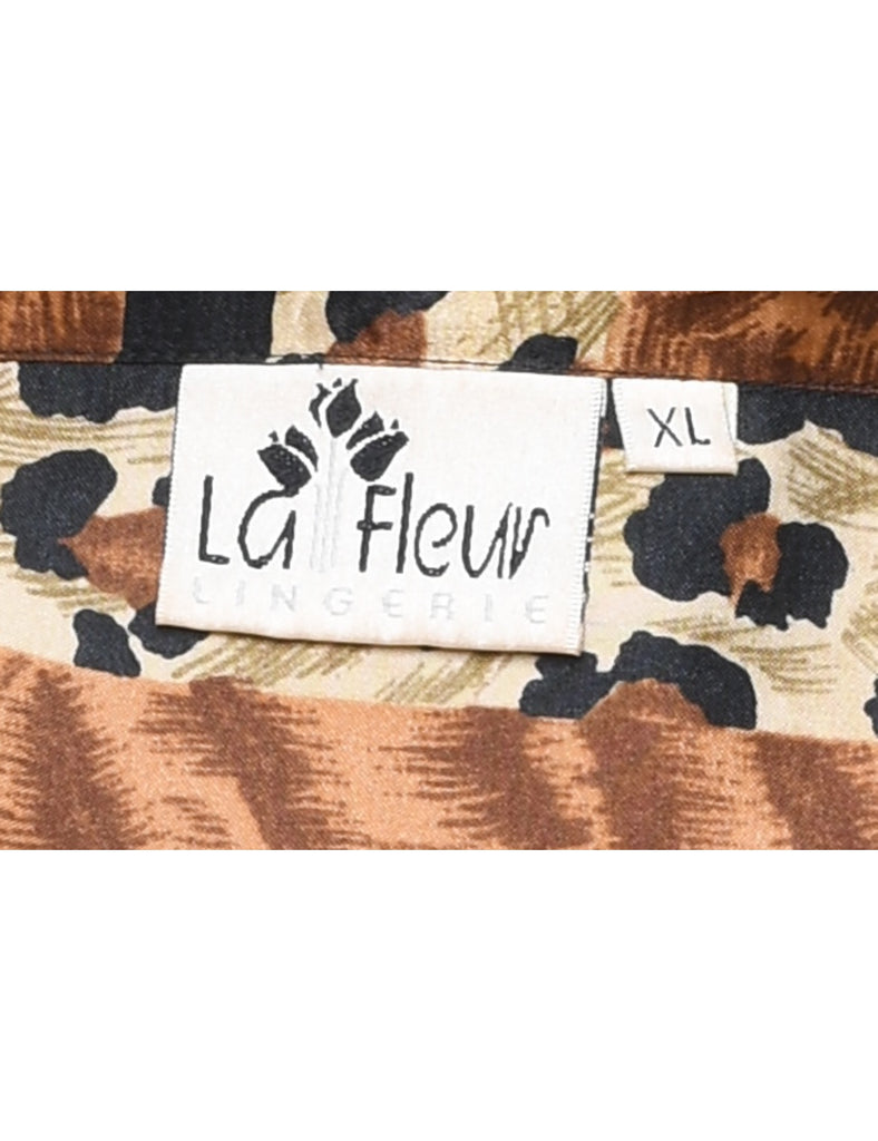 Leopard Print Blouse - XL