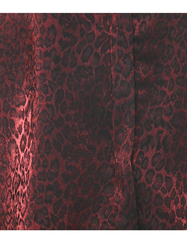 Leopard Print Evening Blouse - L