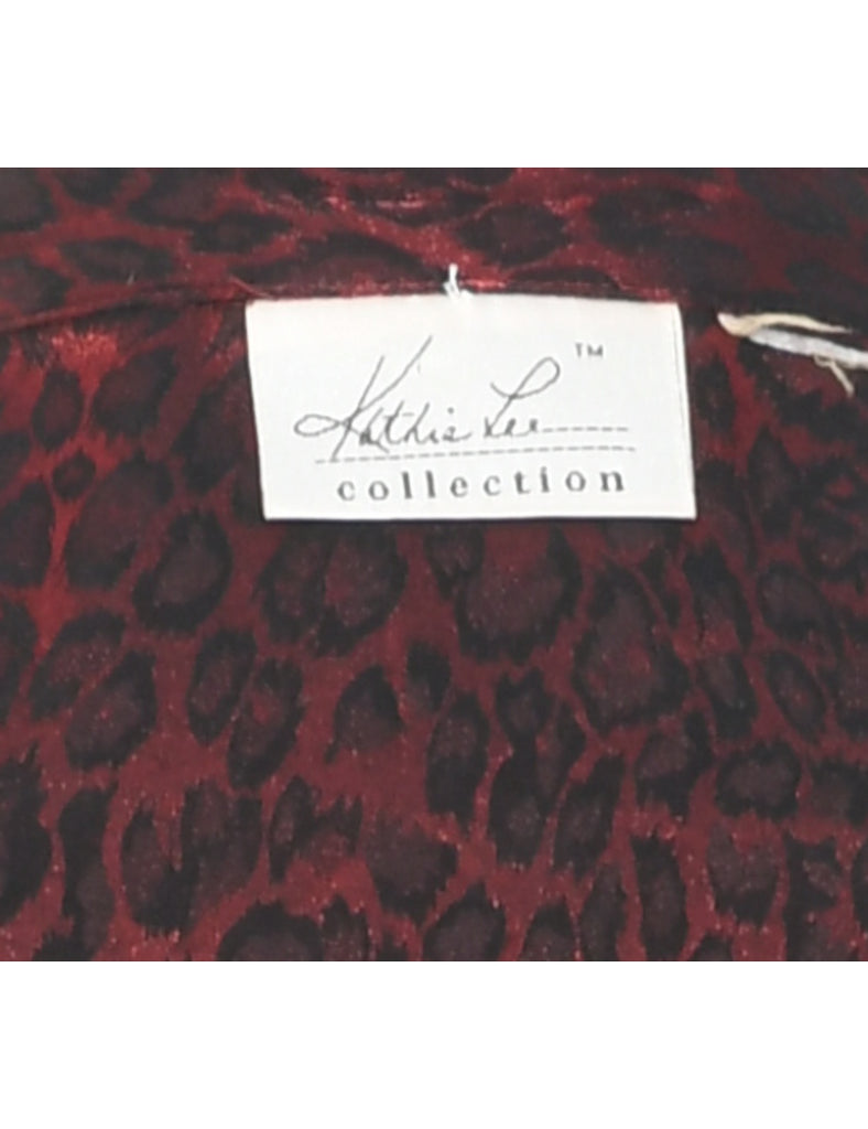 Leopard Print Evening Blouse - L