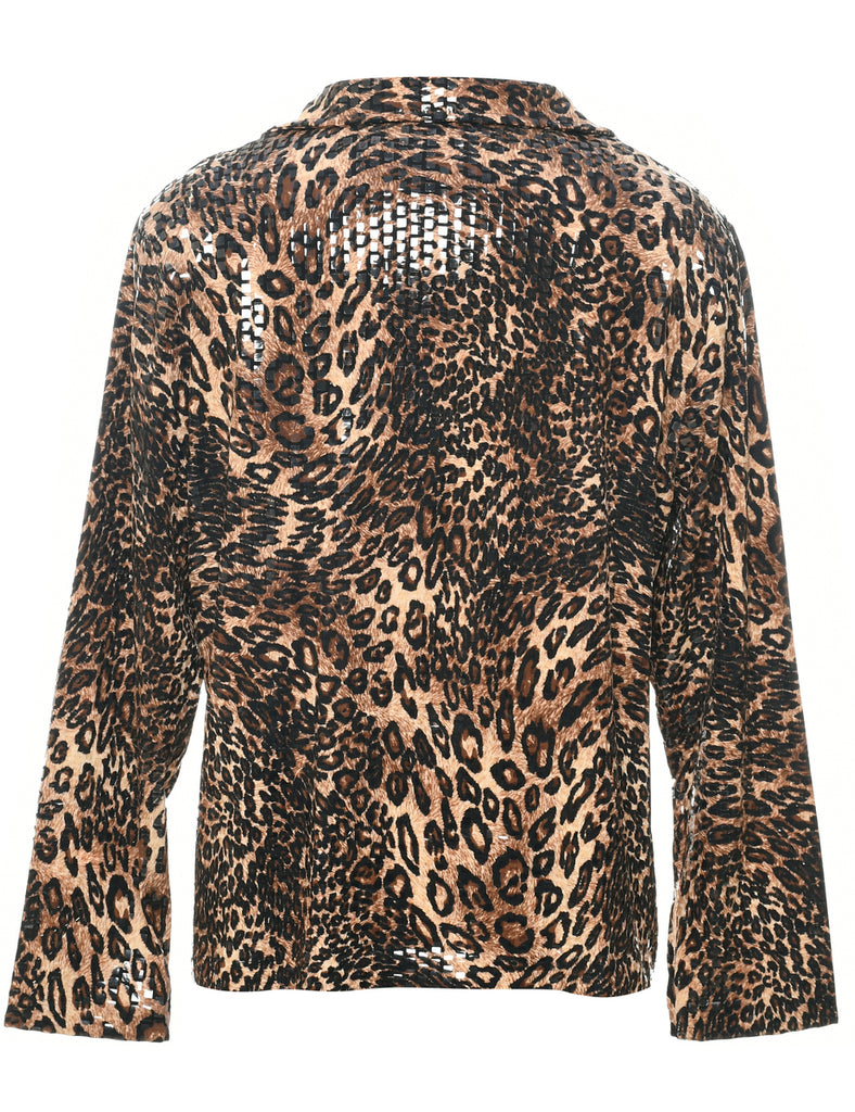 Leopard Print Evening Jacket - M